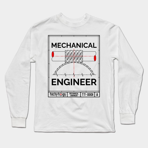 Mechanical Engineer Long Sleeve T-Shirt by techy-togs